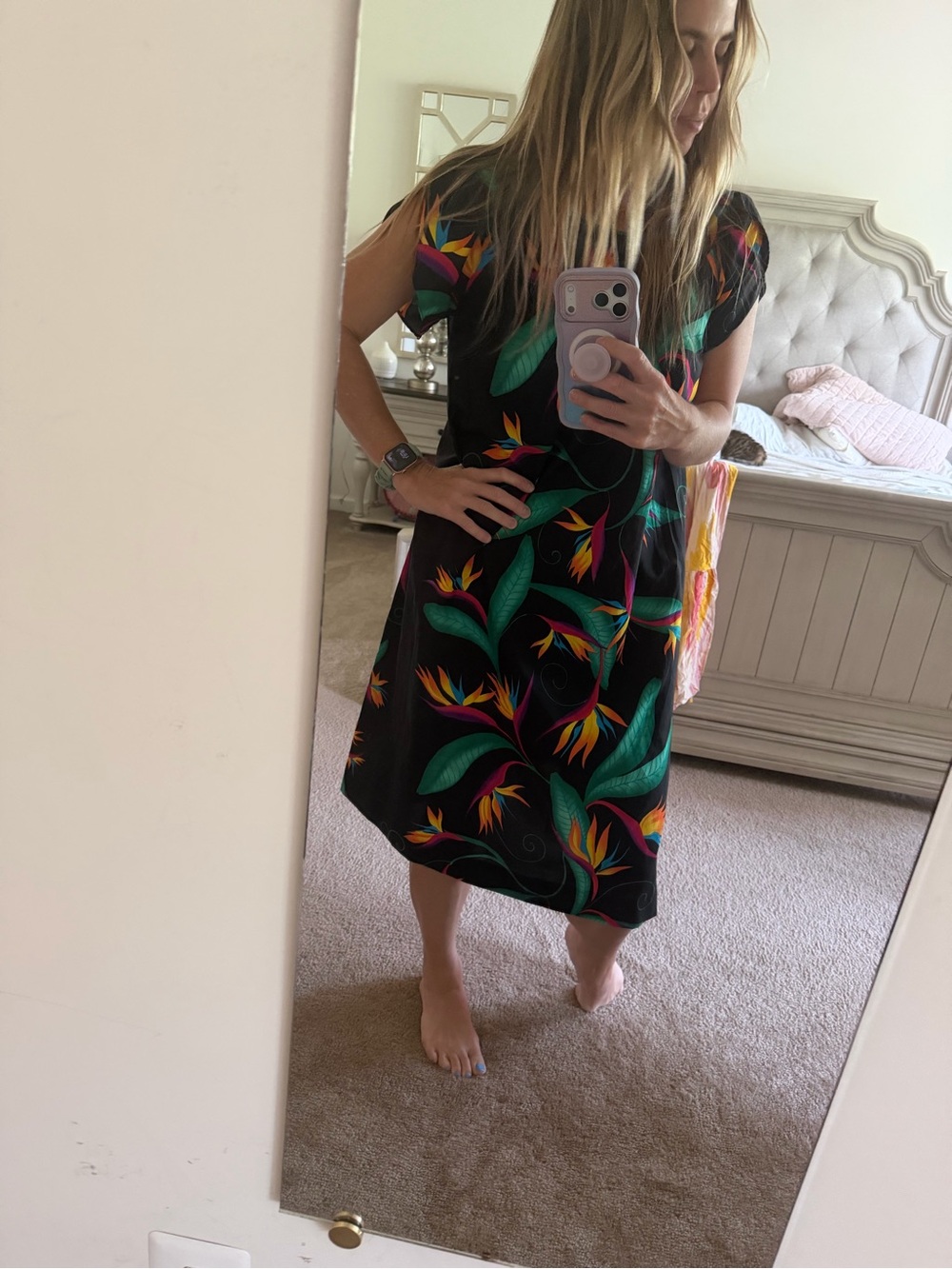 hilo hattie vintage Tropical Floral Midi Dress